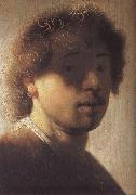 Sjalvportratt at about 21 ars alder Rembrandt Harmensz Van Rijn